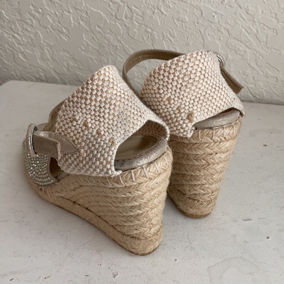 le silla Crystal espadrille peep toe wedges - Picture 3 of 13